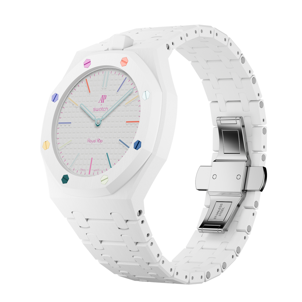 Pop Case Ceraspectra Für AP x Swatch Royal Pop Huit Blanc