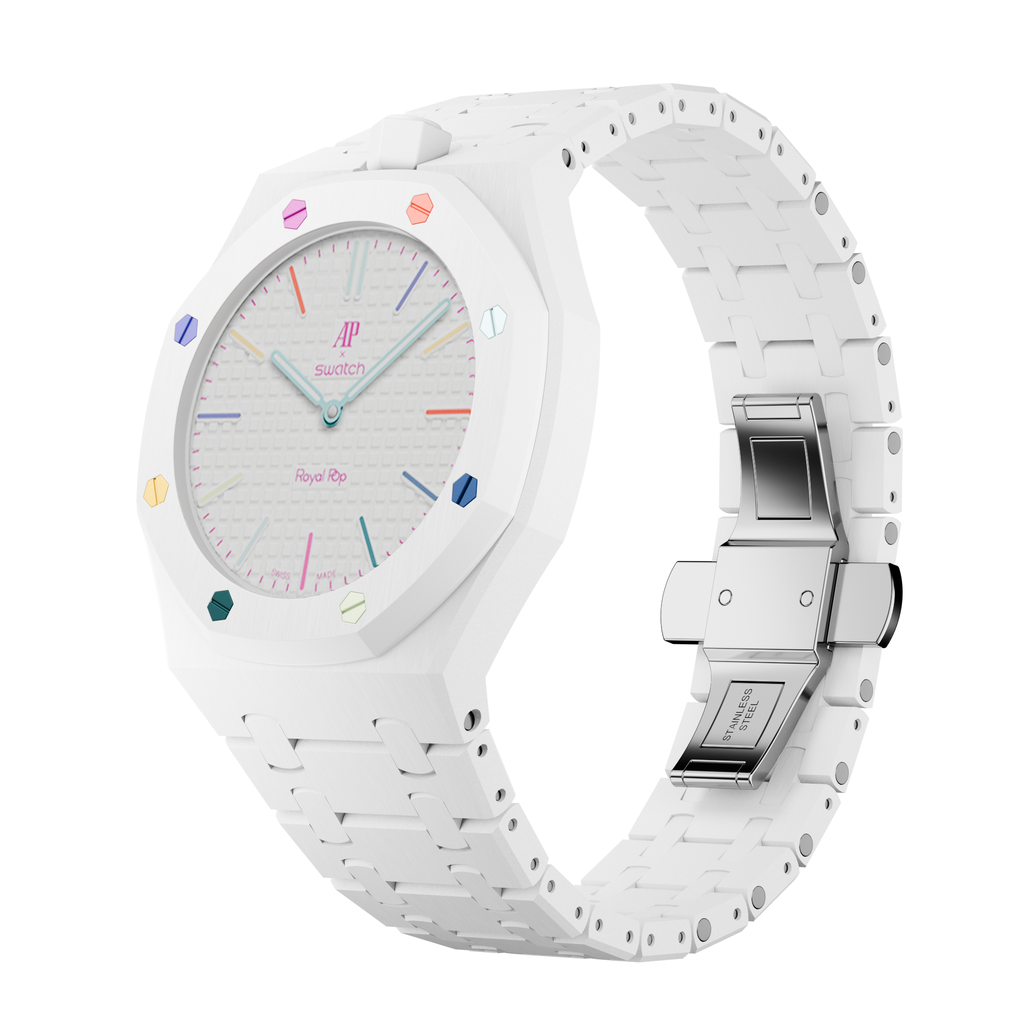 Pop Case Ceraspectra Für AP x Swatch Royal Pop Huit Blanc