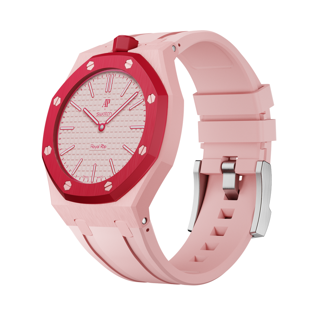 Silikonkautschukarmband für AP x Swatch Royal Pop Otto Rosso