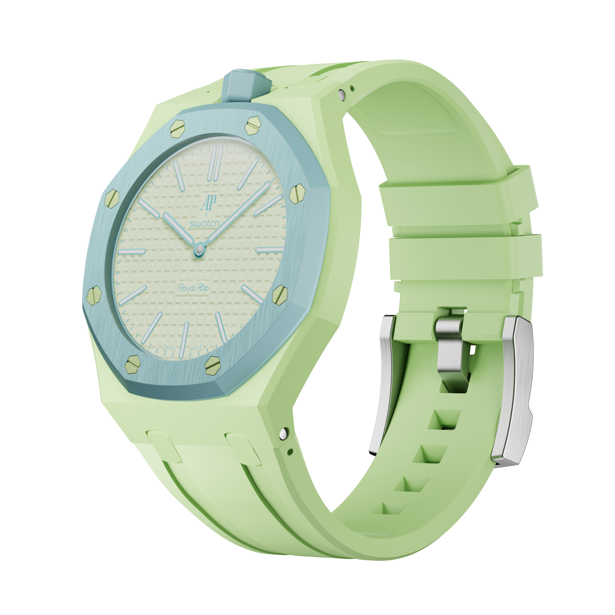 Silikonkautschukarmband für AP x Swatch Royal Pop Blaue Acht