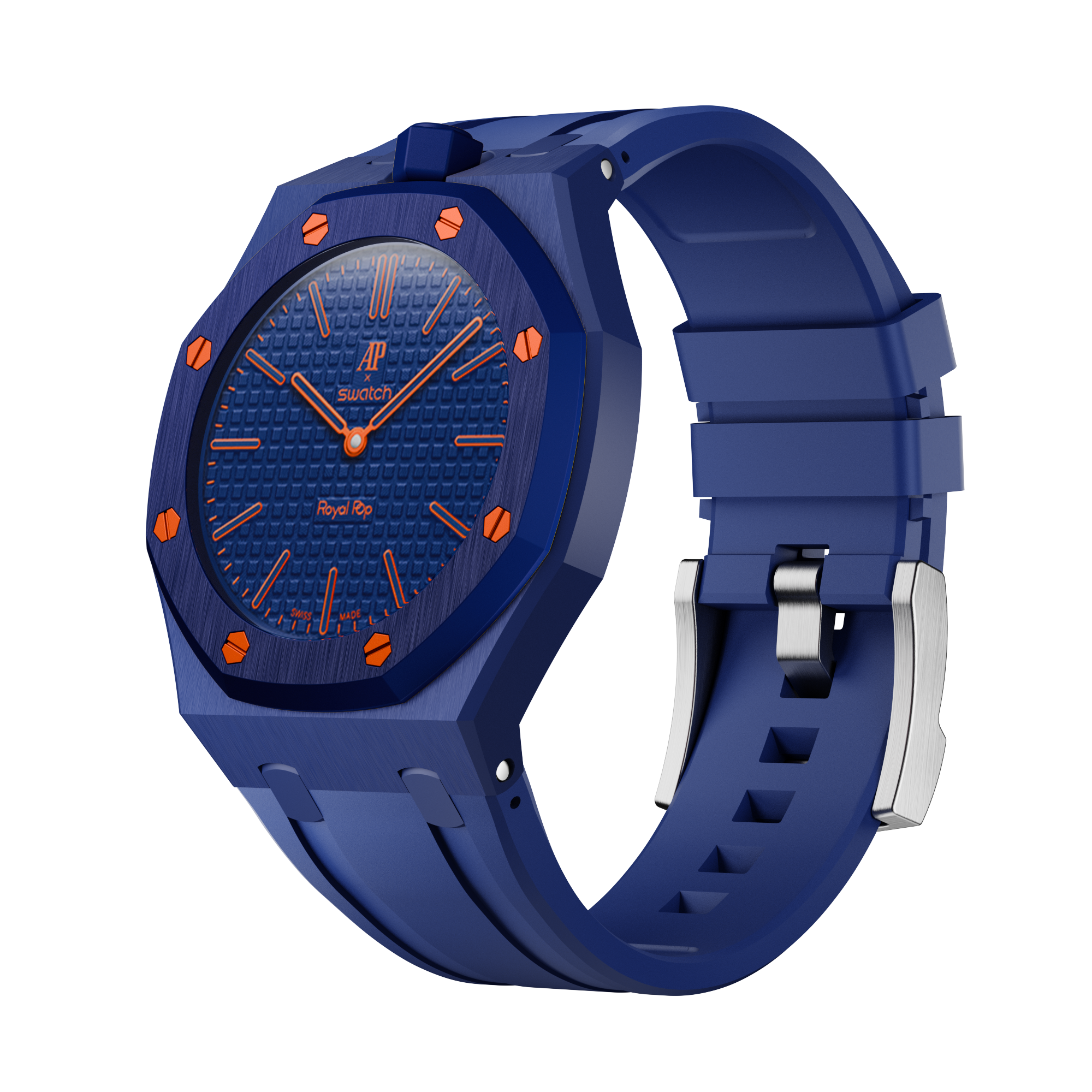 Silikonkautschukarmband für AP x Swatch Royal Pop Orenji Hachi