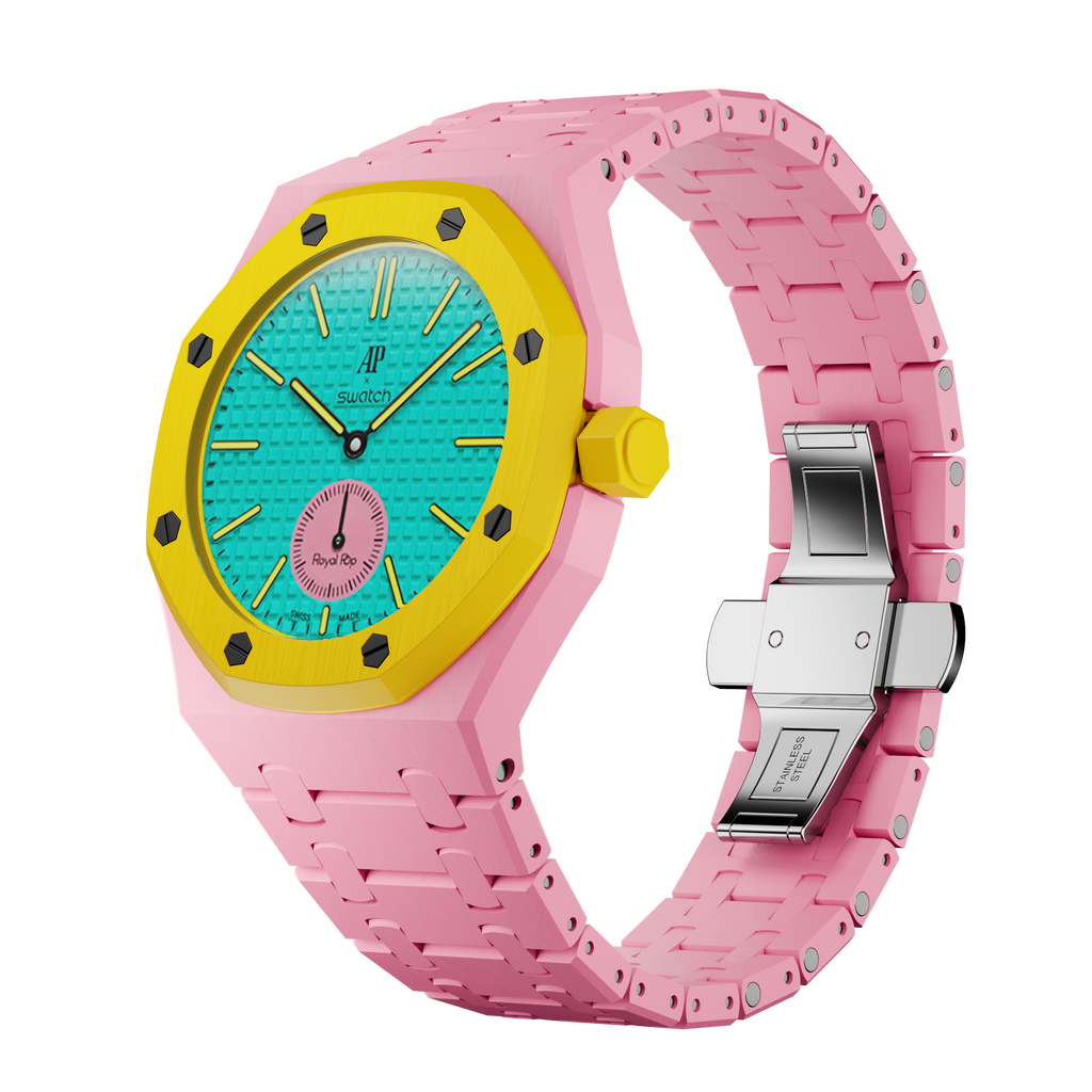 Pop Case Ceraspectra Für AP x Swatch Royal Pop Otg Rosa